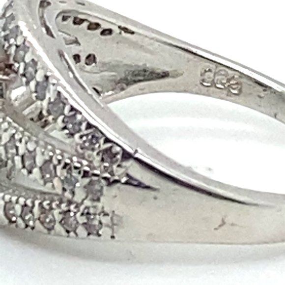 Blue Opal 1.57ct Platinum Finish Solid 925 Sterling Silver Ring - Picture 7 of 7